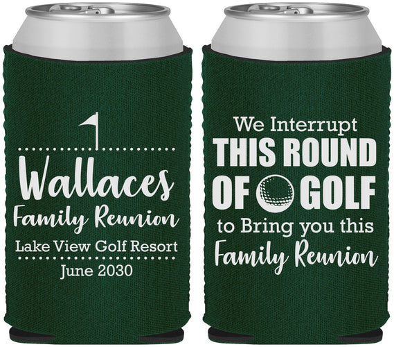 Custom Family Reunion Neoprene Can Coolers - Golf | 160048
