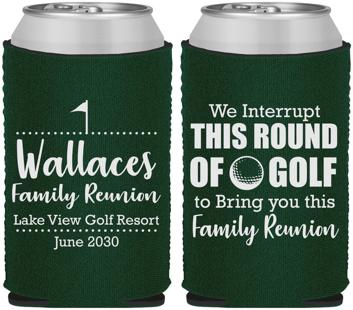 Custom Family Reunion Neoprene Can Coolers - Golf | 160048
