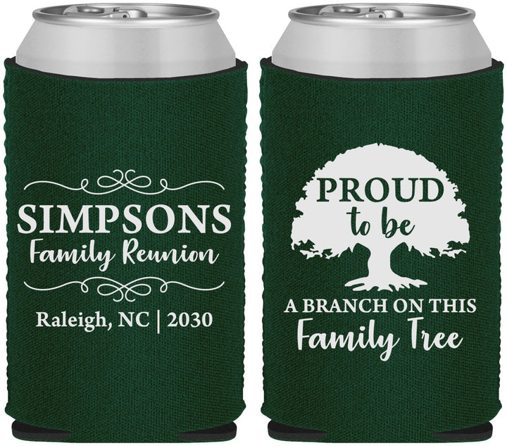 Custom Family Reunion Neoprene Can Coolers - Family Tree | 160050
