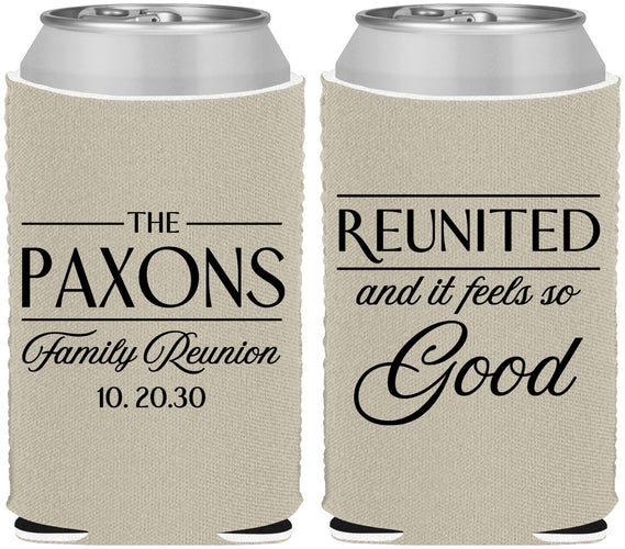 Custom Family Reunion Neoprene Can Coolers - Reunited Feels So Good | 160052