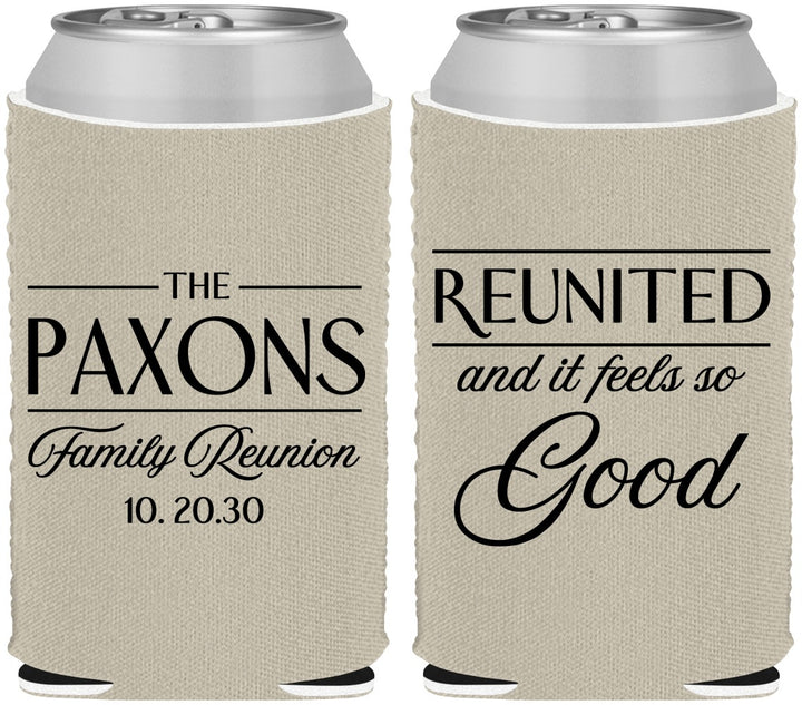Custom Family Reunion Neoprene Can Coolers - Reunited Feels So Good | 160052