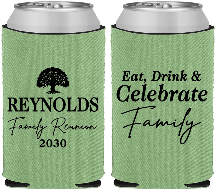 Custom Family Reunion Neoprene Can Coolers - Eat Drink Celebrate | 160053