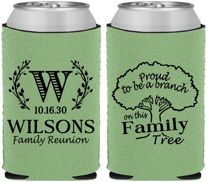 Custom Family Reunion Neoprene Can Coolers - Monogram Tree | 160056