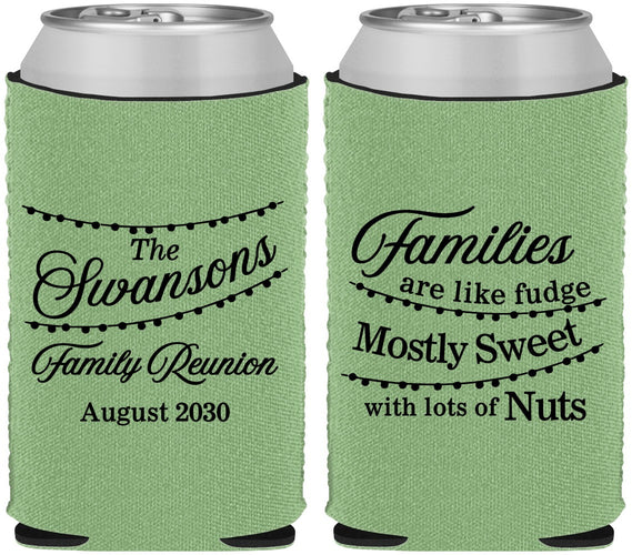 Custom Family Reunion Neoprene Can Coolers - String Lights | 160059
