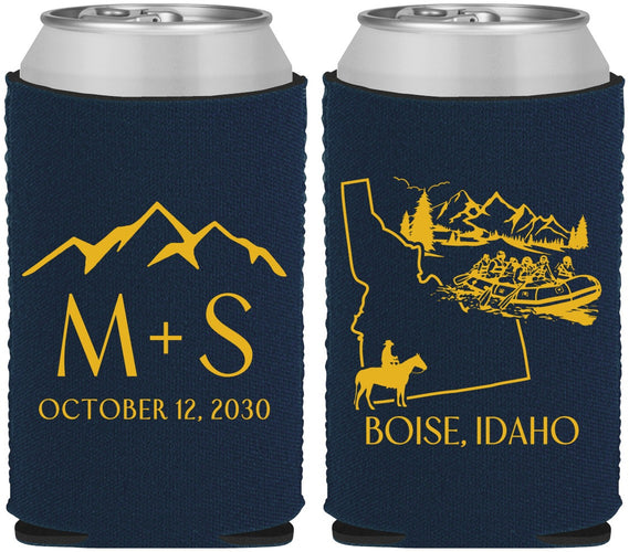 Custom Wedding Neoprene Can Coolers - Idaho | 161