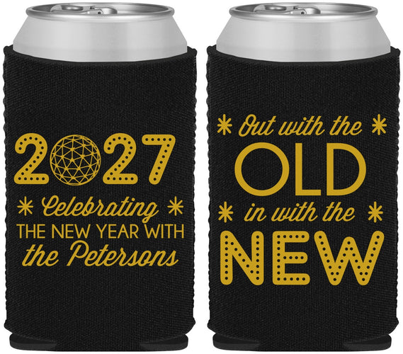 Custom New Years Neoprene Can Coolers - 2027 Out With The Old | 170000