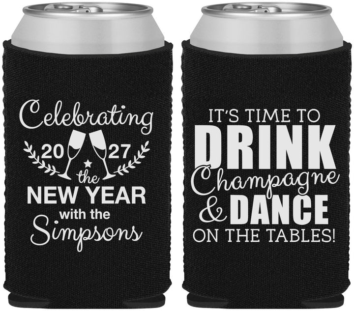 Custom New Years Neoprene Can Coolers - 2027 Drink Dance | 170002