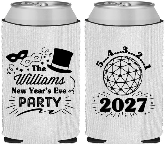 Custom New Years Neoprene Can Coolers - 2027 Ball | 170005