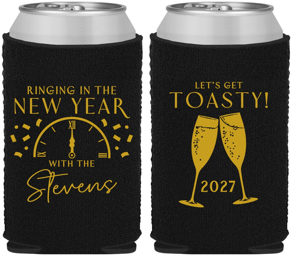Custom New Years Neoprene Can Coolers - 2027 Toast | 170008