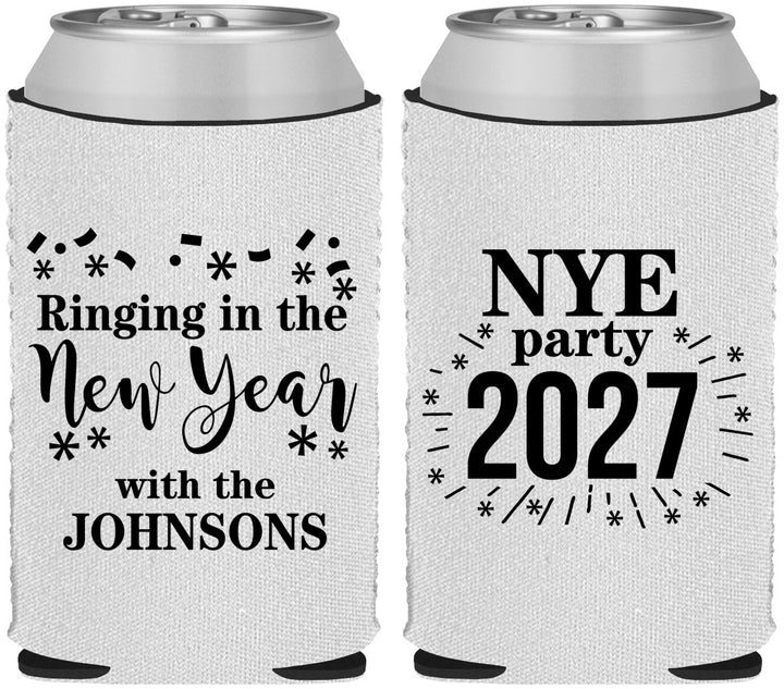 Custom New Years Neoprene Can Coolers - 2027 Ringing In | 170013