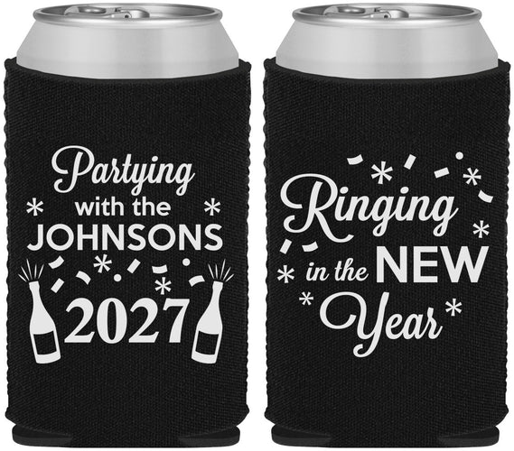 Custom New Years Neoprene Can Coolers - 2027 Ringing In | 170014