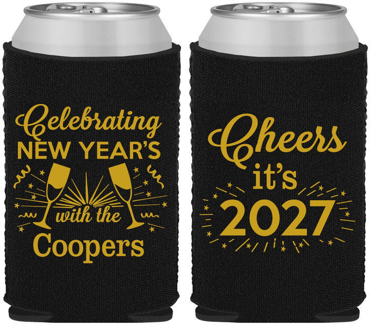 Custom New Years Neoprene Can Coolers - 2027 Cheers | 170024