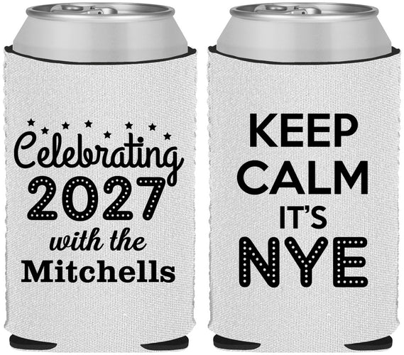 Custom New Years Neoprene Can Coolers - 2027 Nye | 170025