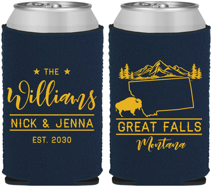 Custom Wedding Neoprene Can Coolers - Montana | 175