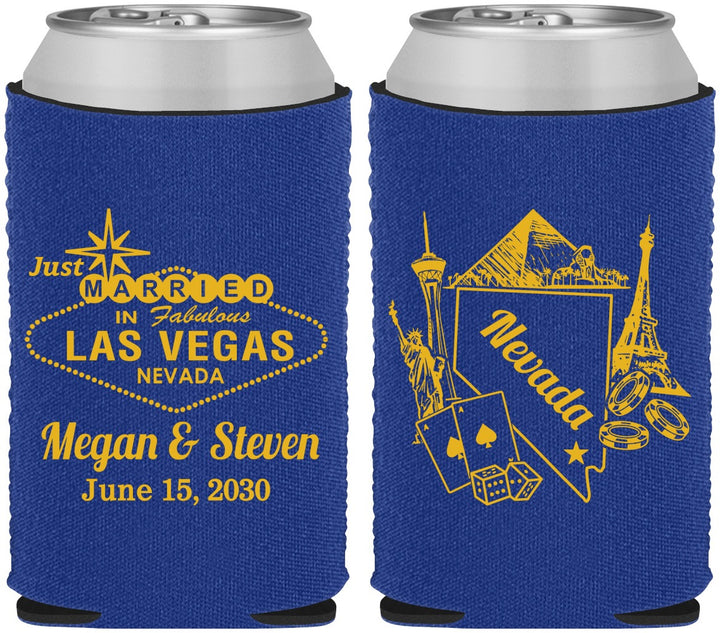 Custom Wedding Neoprene Can Coolers - Nevada | 177