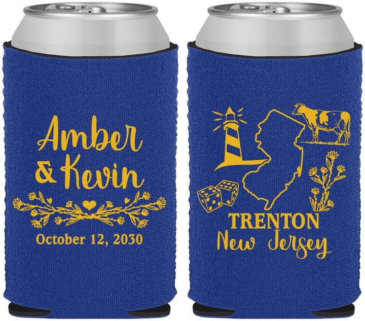 Custom Wedding Neoprene Can Coolers - New Jersey | 179