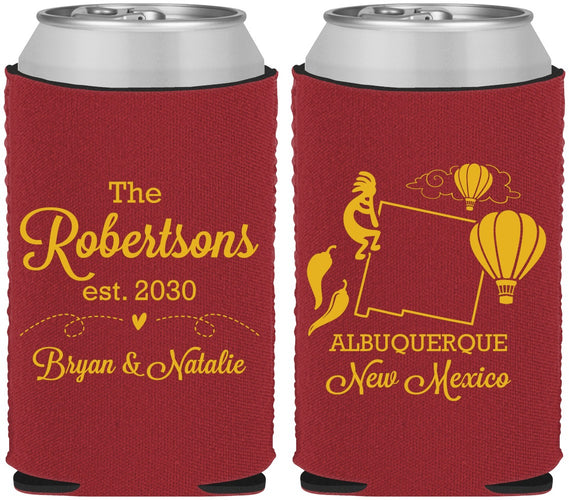Custom Wedding Neoprene Can Coolers - New Mexico | 180