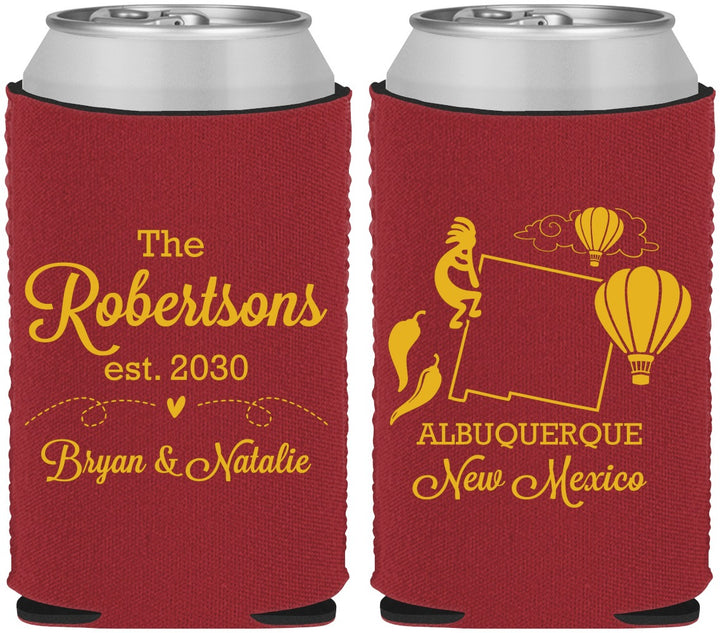 Custom Wedding Neoprene Can Coolers - New Mexico | 180