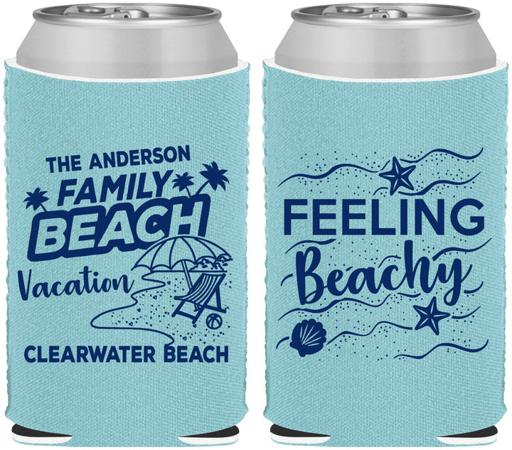 Custom Family Vacation Neoprene Can Coolers - Feeling Beachy | 180002