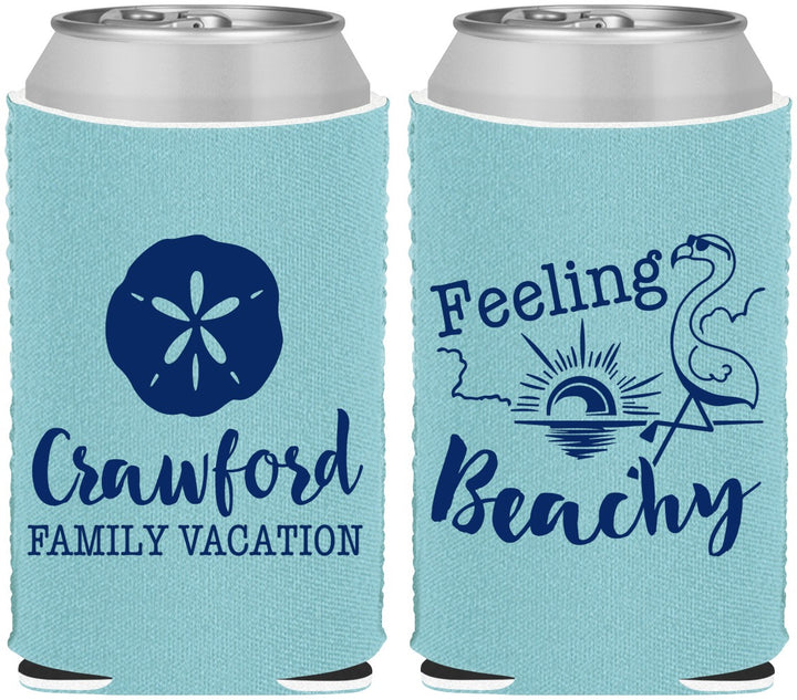 Custom Family Vacation Neoprene Can Coolers - Feeling Beachy | 180009
