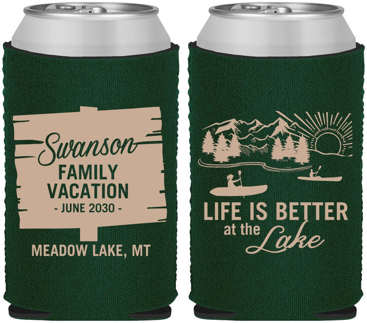 Custom Family Vacation Neoprene Can Coolers - Life Is Better At The Lake | 180010