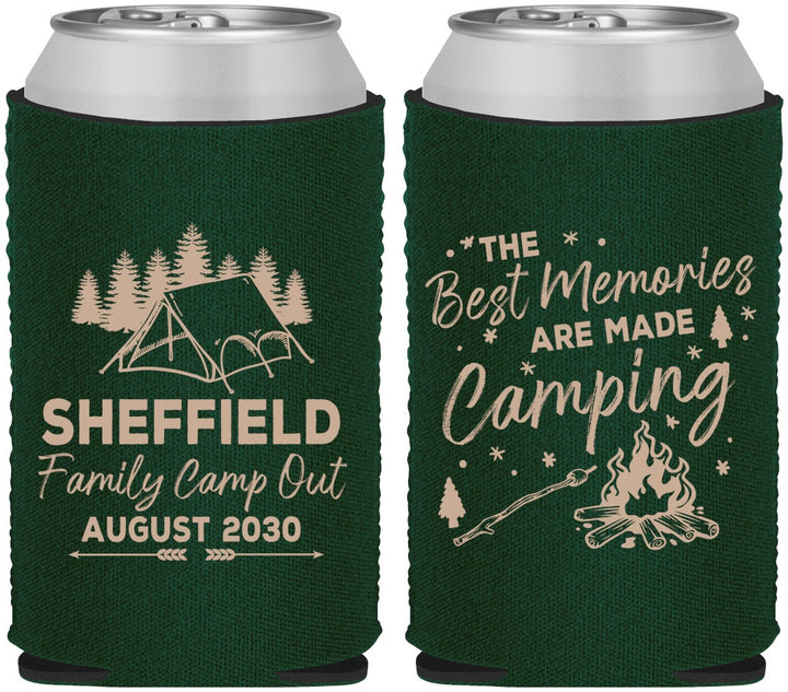 Custom Family Vacation Neoprene Can Coolers - Camping Park | 180015