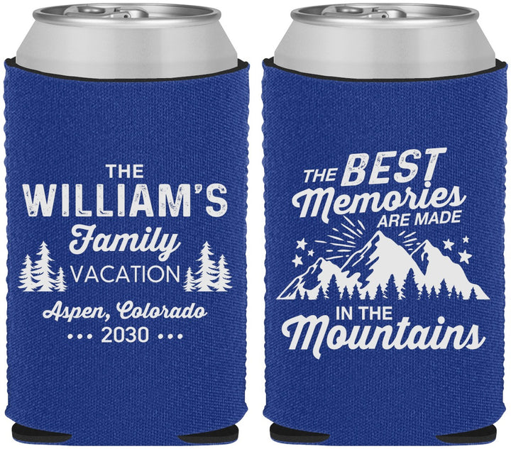 Custom Family Vacation Neoprene Can Coolers - Mountains | 180022
