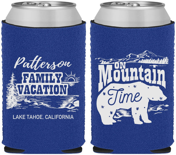 Custom Family Vacation Neoprene Can Coolers - Mountain | 180028