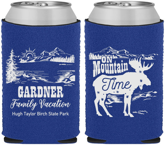 Custom Family Vacation Neoprene Can Coolers - Mountain | 180029