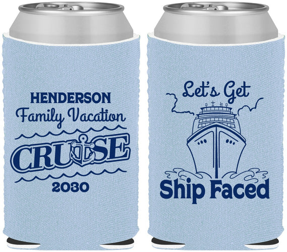 Custom Family Vacation Neoprene Can Coolers - Cruise | 180038
