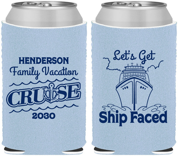 Custom Family Vacation Neoprene Can Coolers - Cruise | 180038