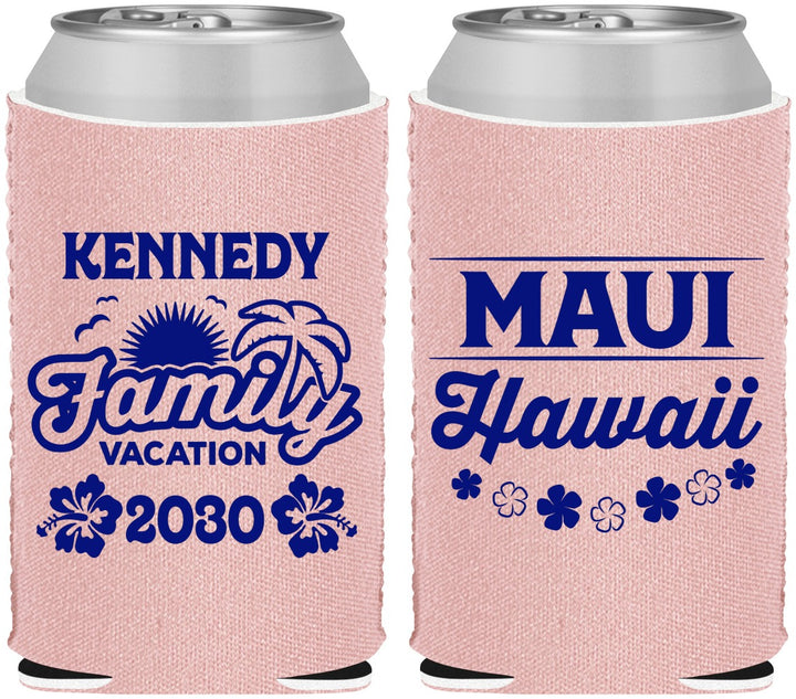 Custom Family Vacation Neoprene Can Coolers - Hawaii | 180040