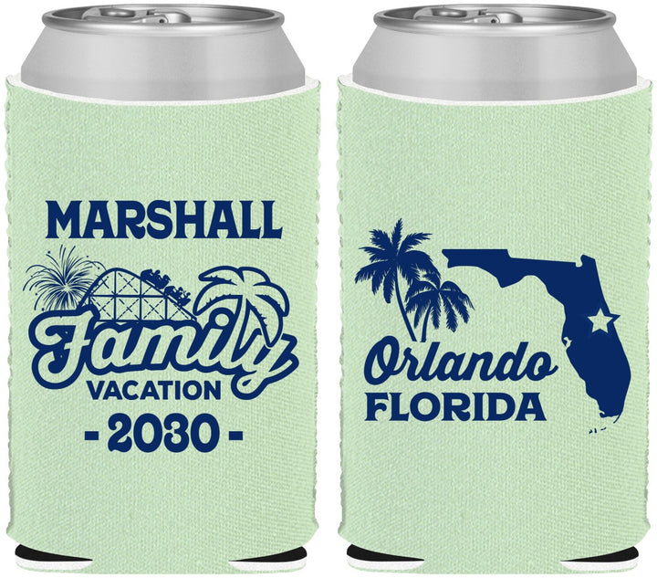 Custom Family Vacation Neoprene Can Coolers - Orlando | 180043