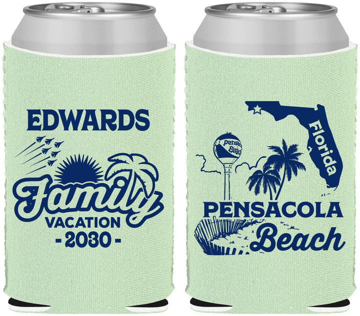 Custom Family Vacation Neoprene Can Coolers - Florida | 180044