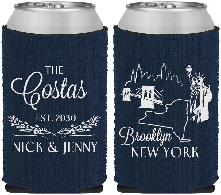 Custom Wedding Neoprene Can Coolers - New  York | 181