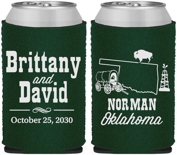 Custom Wedding Neoprene Can Coolers - Oklahoma | 185