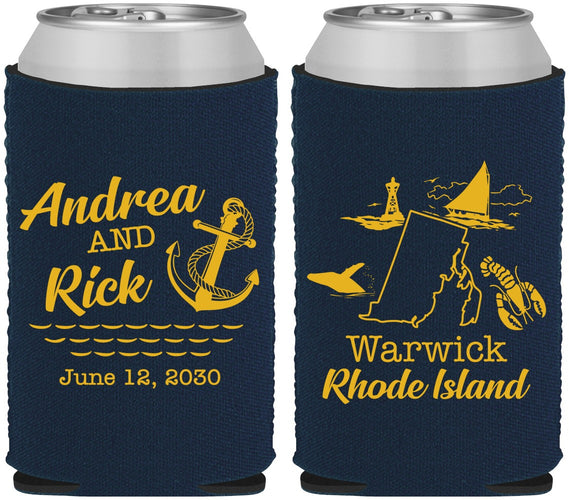 Custom Wedding Neoprene Can Coolers - Rhode Island | 188
