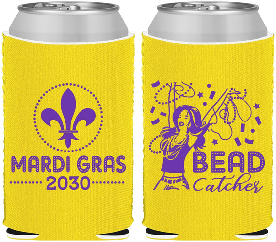 Custom Mardi Gras Neoprene Can Coolers - Bead Catcher Nola | 190000