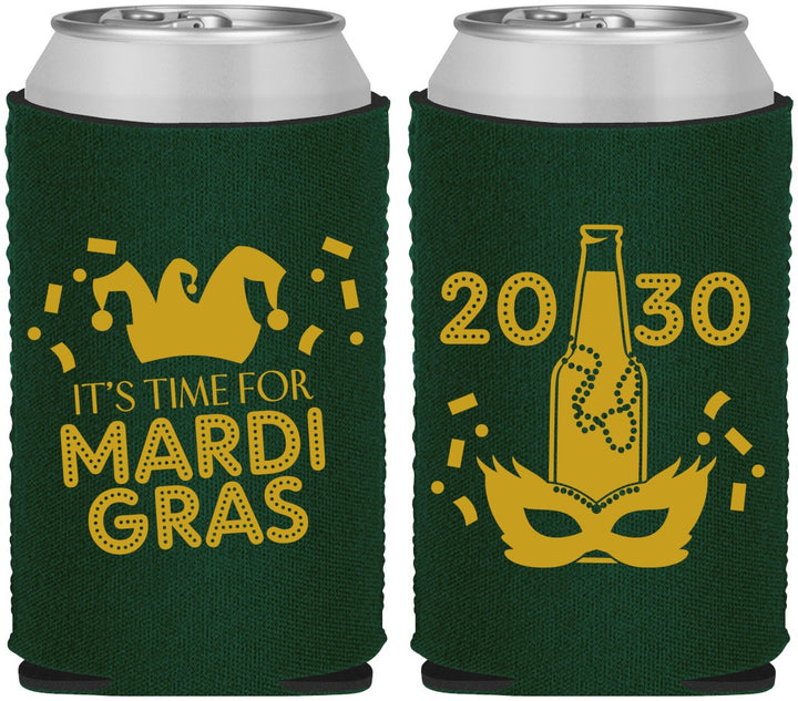 Custom Mardi Gras Neoprene Can Coolers - New Orleans | 190003