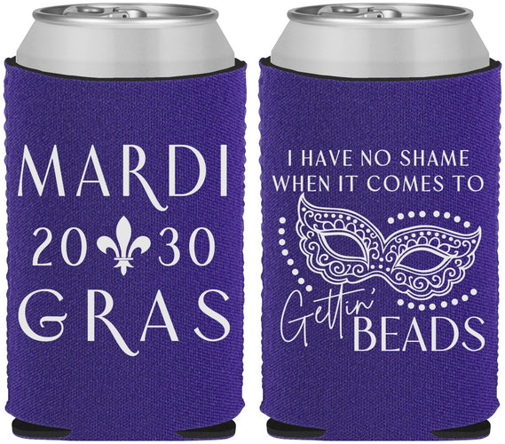 Custom Mardi Gras Neoprene Can Coolers - Nola New Orleans | 190006