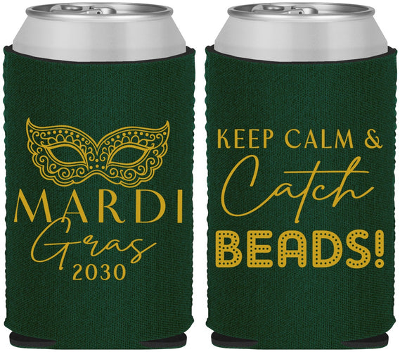 Custom Mardi Gras Neoprene Can Coolers - Beads Nola | 190007