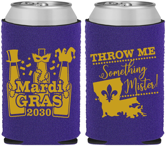 Custom Mardi Gras Neoprene Can Coolers - Beads Nola | 190017