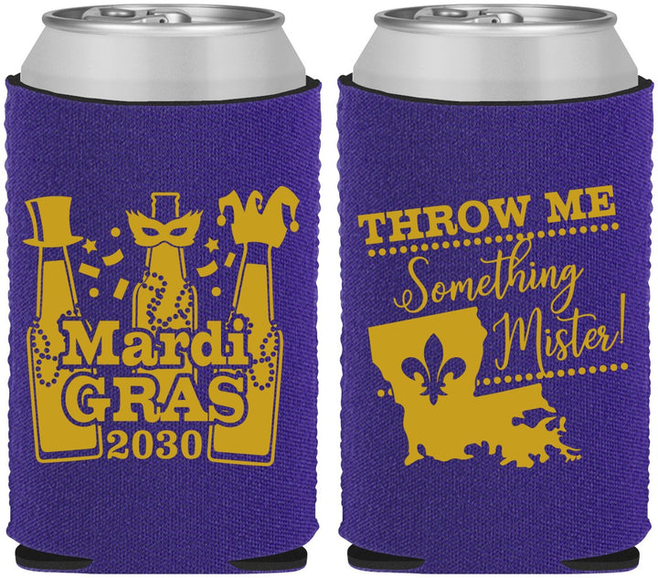 Custom Mardi Gras Neoprene Can Coolers - Beads Nola | 190017
