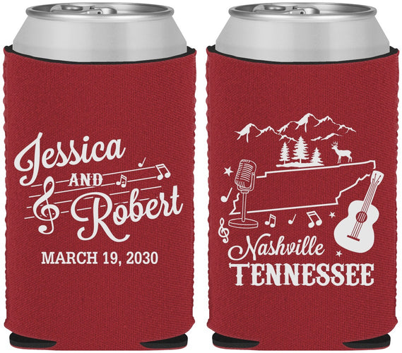 Custom Wedding Neoprene Can Coolers - Tennessee | 191