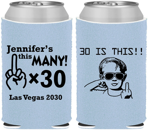 Custom Birthday Neoprene Can Coolers - 30th | 20000