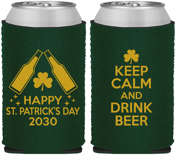 Custom St Patricks Day Neoprene Can Coolers - Clover Irish | 200005