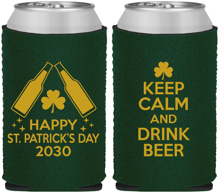 Custom St Patricks Day Neoprene Can Coolers - Clover Irish | 200005