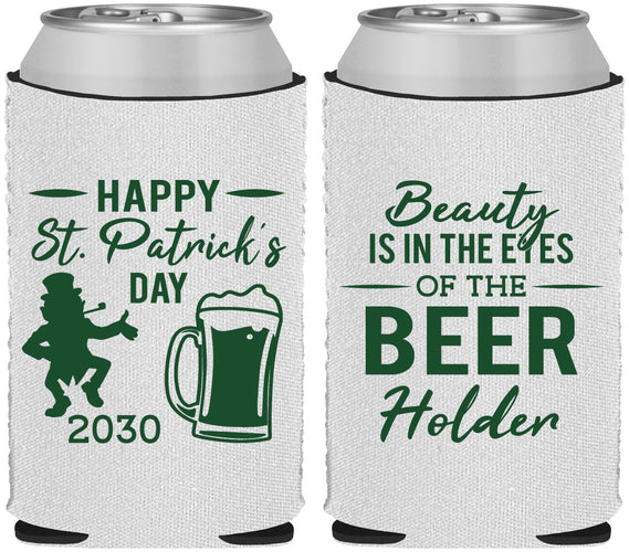 Custom St Patricks Day Neoprene Can Coolers - Leprechaun | 200019