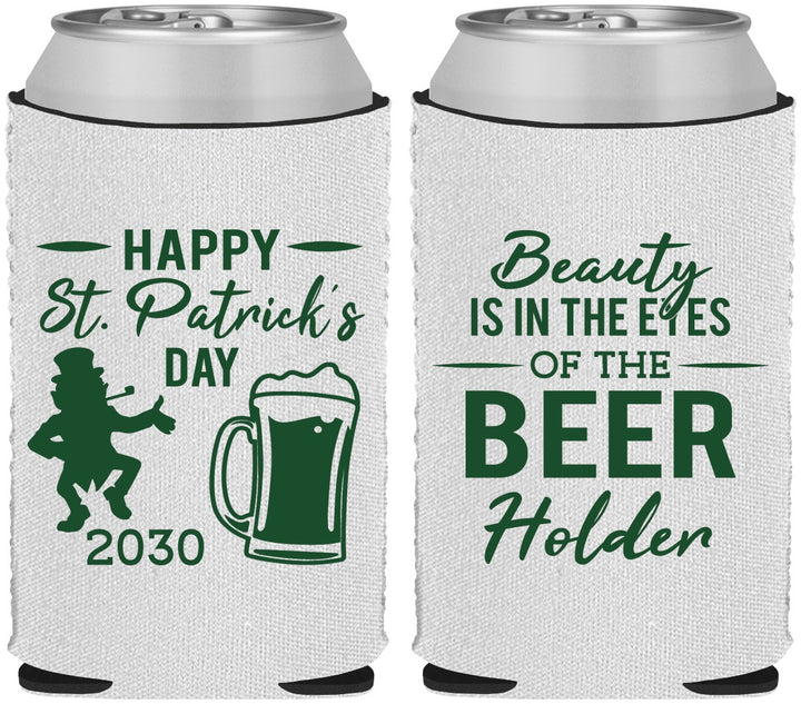 Custom St Patricks Day Neoprene Can Coolers - Leprechaun | 200019