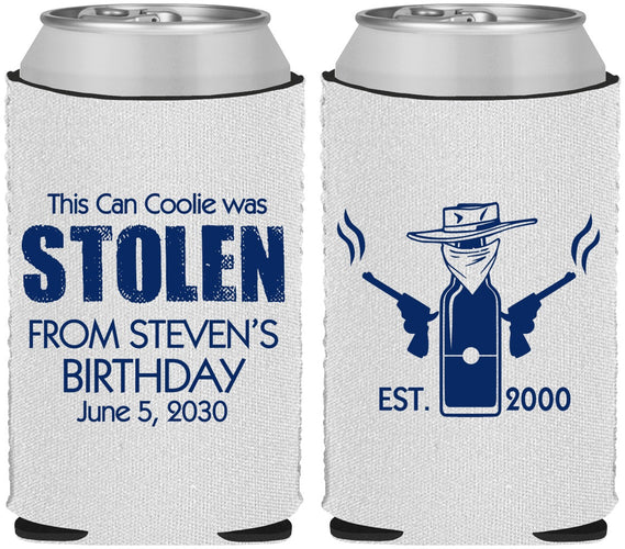 Custom Birthday Neoprene Can Coolers - 30th | 20007